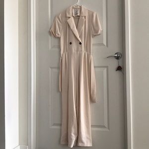 JOA cream color jumpsuit XS